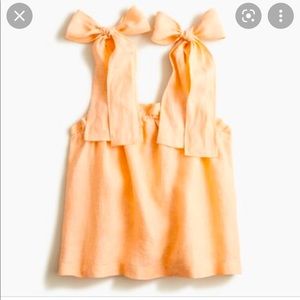 J.Crew Tie Shoulder Linen Tank